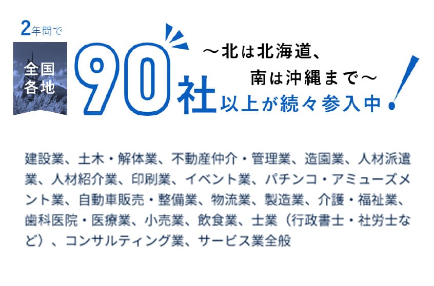 全国各地で90社以上が続々参入中