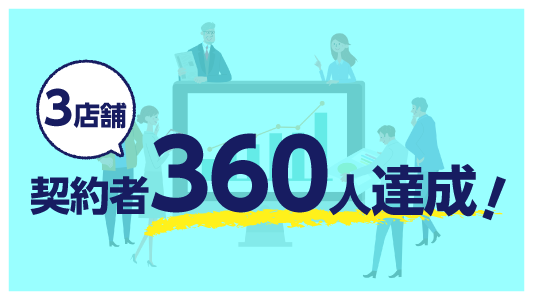 契約者数360人達成